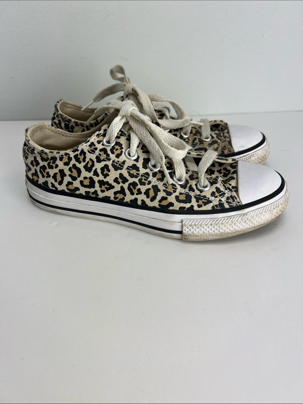 Converse Leopard Print All Star Sneakers Girls Size 13 Back To School